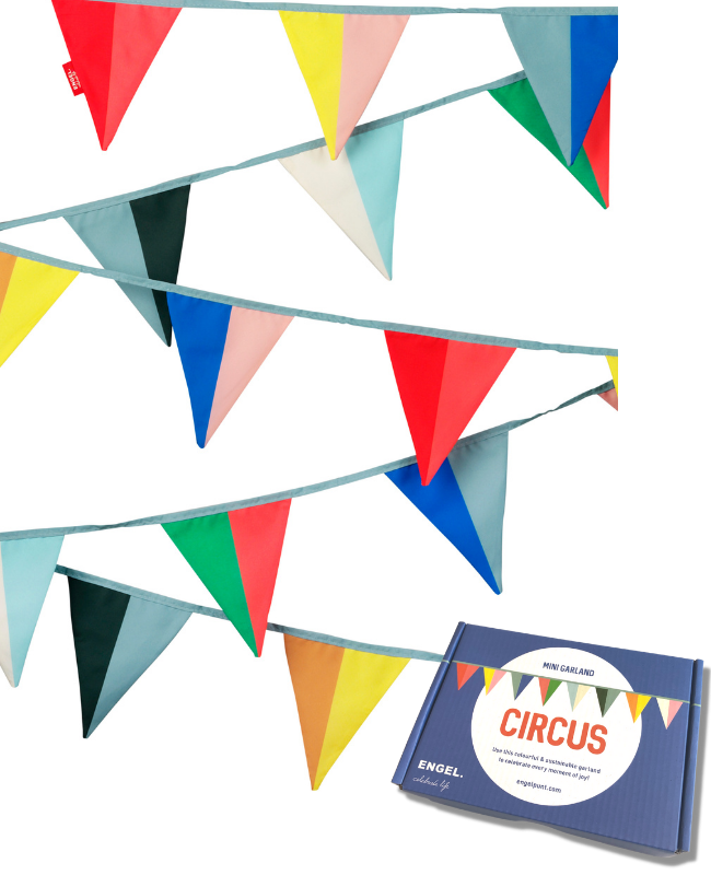 Engel. mini stoffen vlaggenlijn Circus