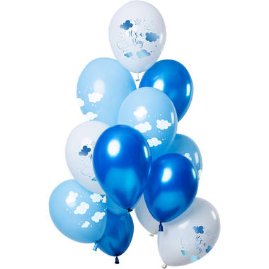 Ballonnen blauwe wolkjes jongen DIY