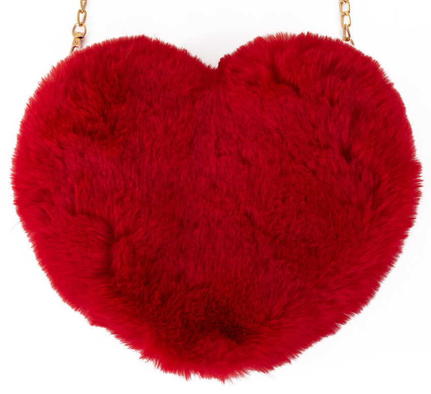 Tas pluche hart rood