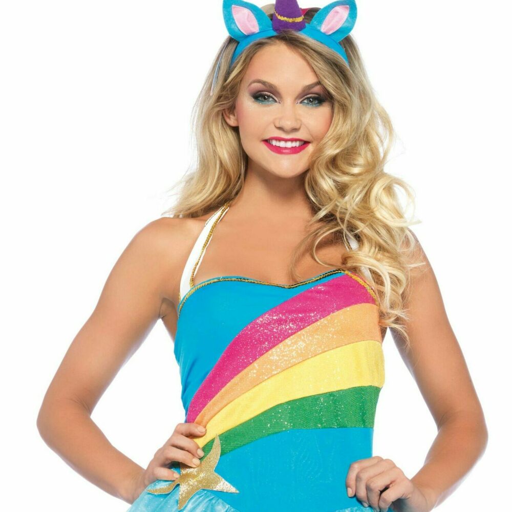 Regenboog Unicorn jurkje M/L