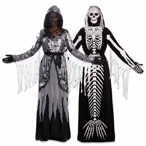 Tweezijdige Zombie & Zeemeermin skelettenjurk XL