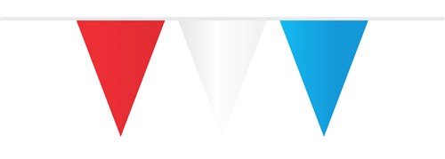 Vlaggenlijn PE rood/wit/blauw 10m