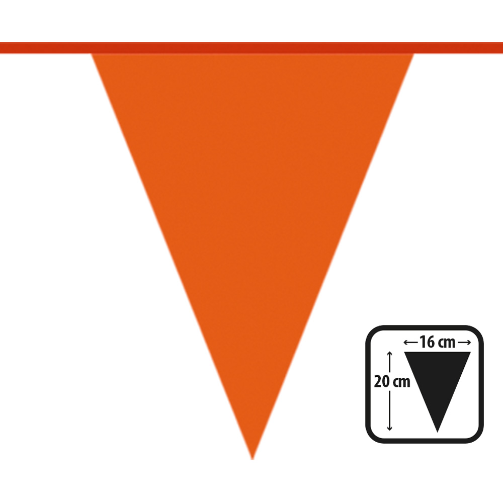 Oranje mini vlaggetjes 10m