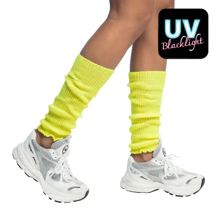 Beenwarmers neon geel