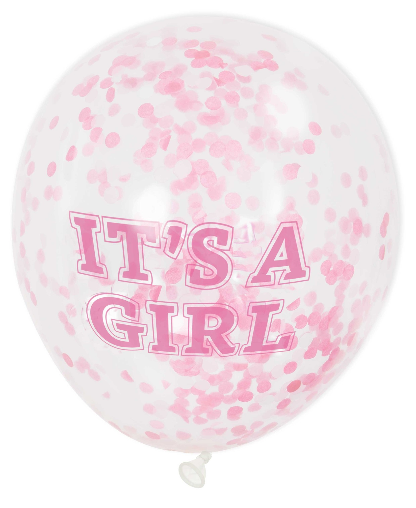 Ballonnen It's A Girl confetti roze DIY