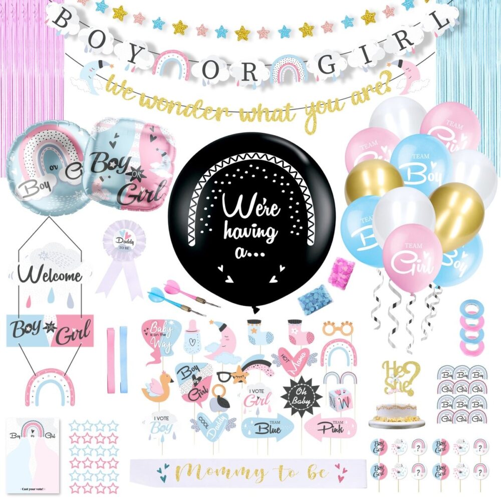 Partizzle gender reveal decoratiepakket