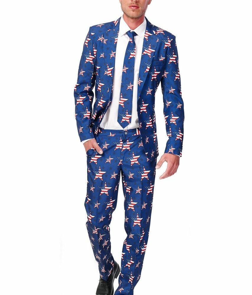Suitmeister - Showman USA stars and stripes kostuum XXL