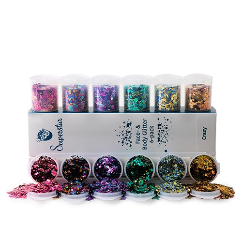 Superstar chunky glitter 6-pack 130ml Grazy