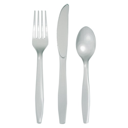 Bestek shimmer silver - 24 stuks