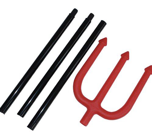 Duivels drietand rood 4-delig 112 cm