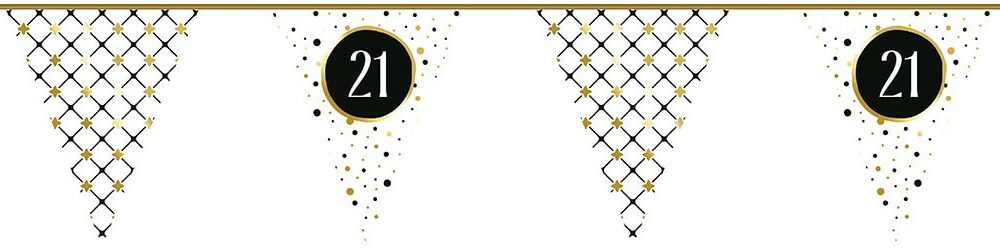 Vlaggenlijn 21 festive gold - 6m