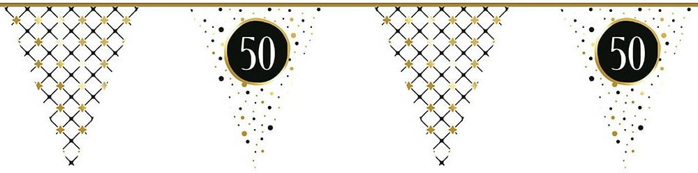 Vlaggenlijn 50 festive gold - 6m