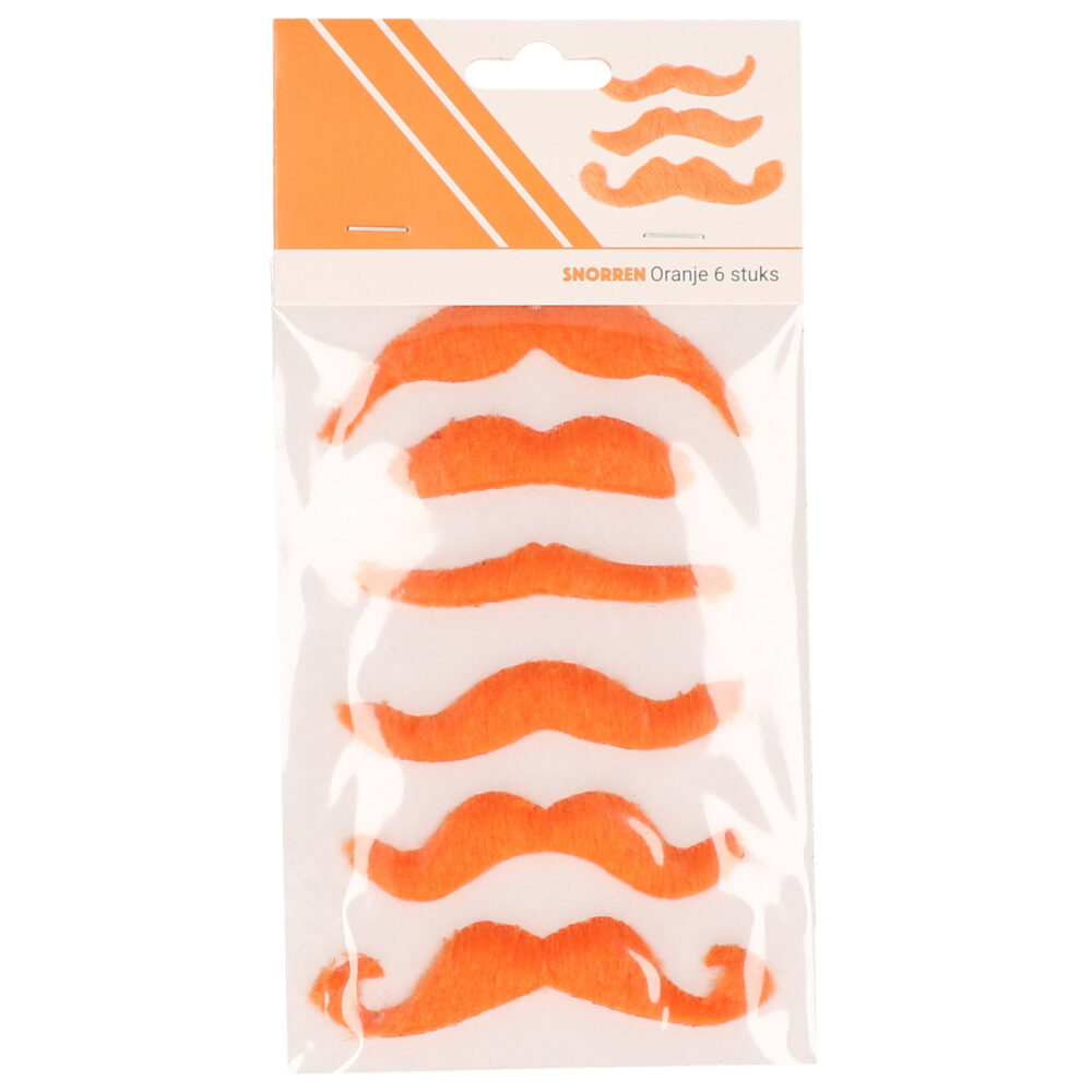 Oranje snorren 6 stuks