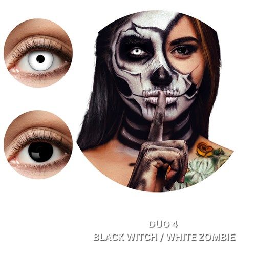 Duo black-witch/white-zombie-maandlenzen