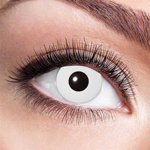 Halloween Zombie witte maand lenzen 2 stuks