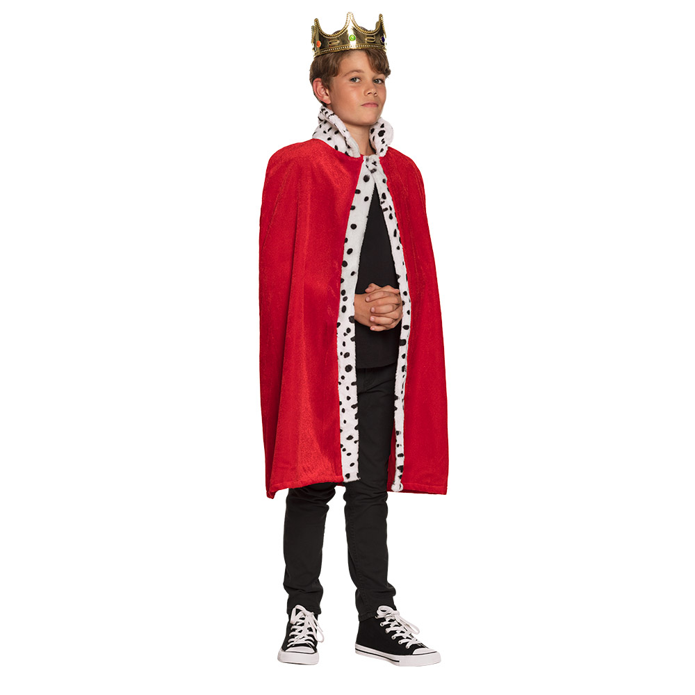 Koningsmantel kind rood (90 cm)