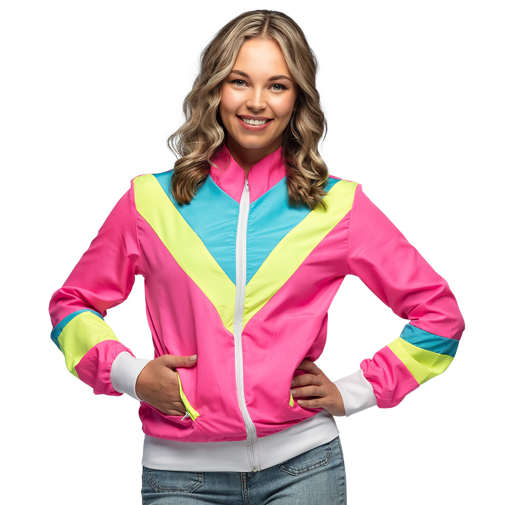 Trainingsjasje Retro babe neonroze