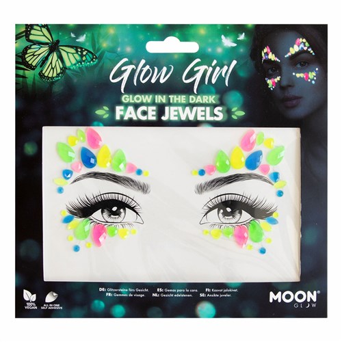 Moon glow Face jewels neon glow in the dark