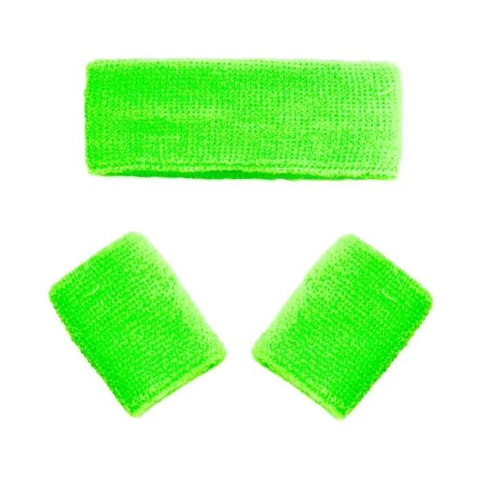 Zweetband Hoofdband geel met haar