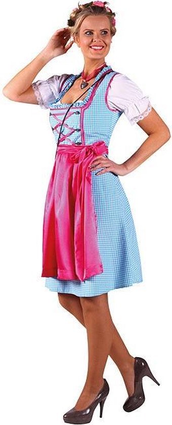 Oktoberfest Dirndl jurk Nina turquoise pink mt 36
