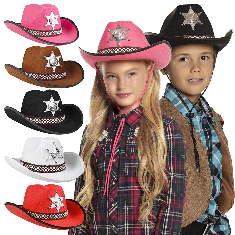 Cowboyhoed Sheriff junior assorti