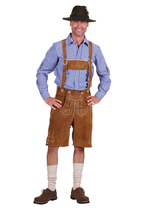 Lederhose kort echt leer div. kleuren