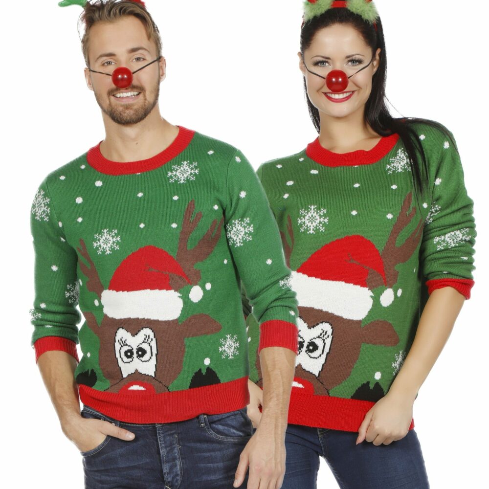 kersttrui-groen-rendier