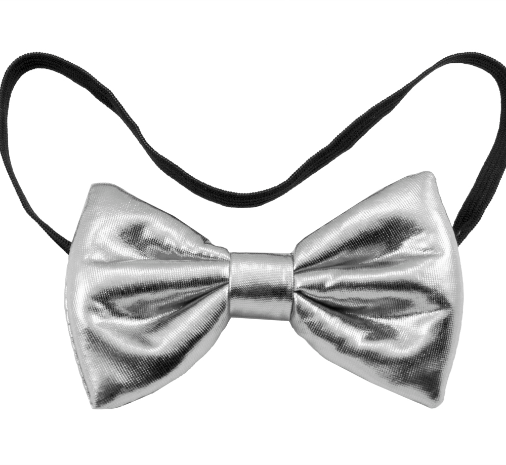 Strikje-Metallic-zilver