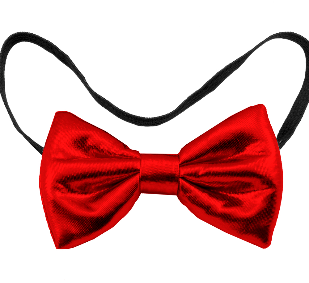 Strikje-Metallic-Rood