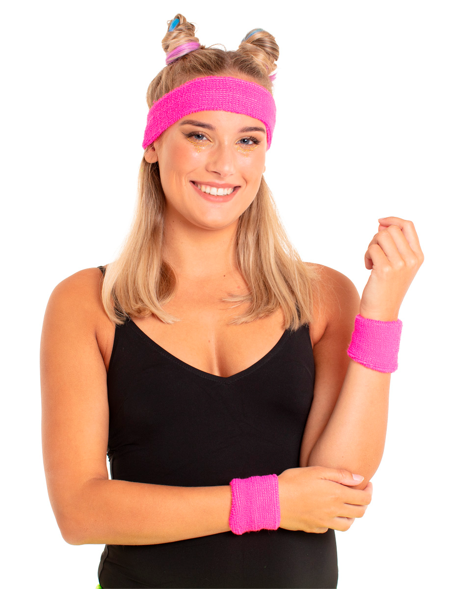 Zweetbandjes set neon - Afbeelding 2