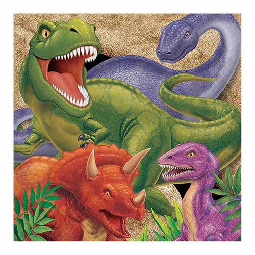 Servetten dino blast (33cm, 16st)
