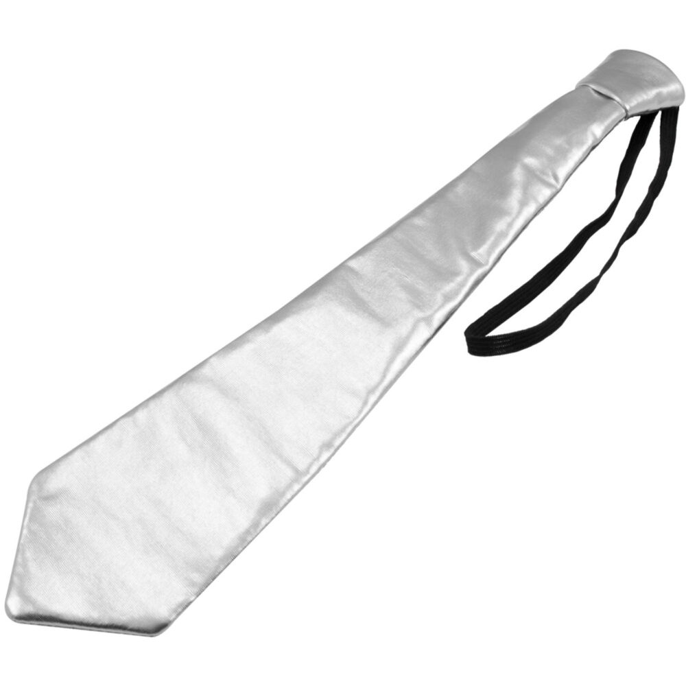 Stropdas metallic zilver