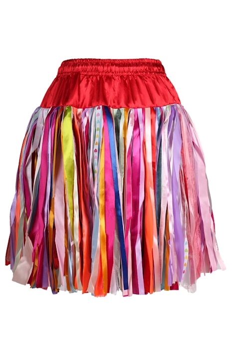 Petticoat rood regenboog satijn Luxe (53 cm)