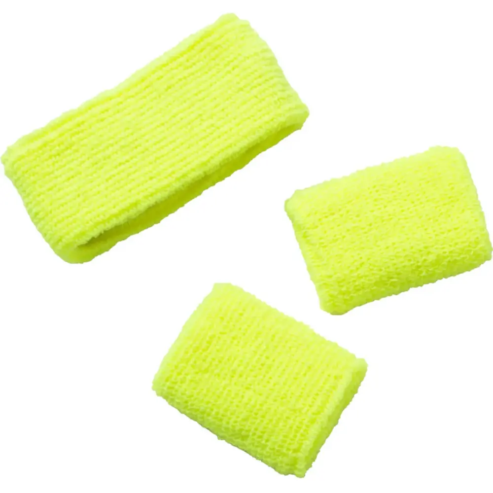 Zweetbandjes set neon geel