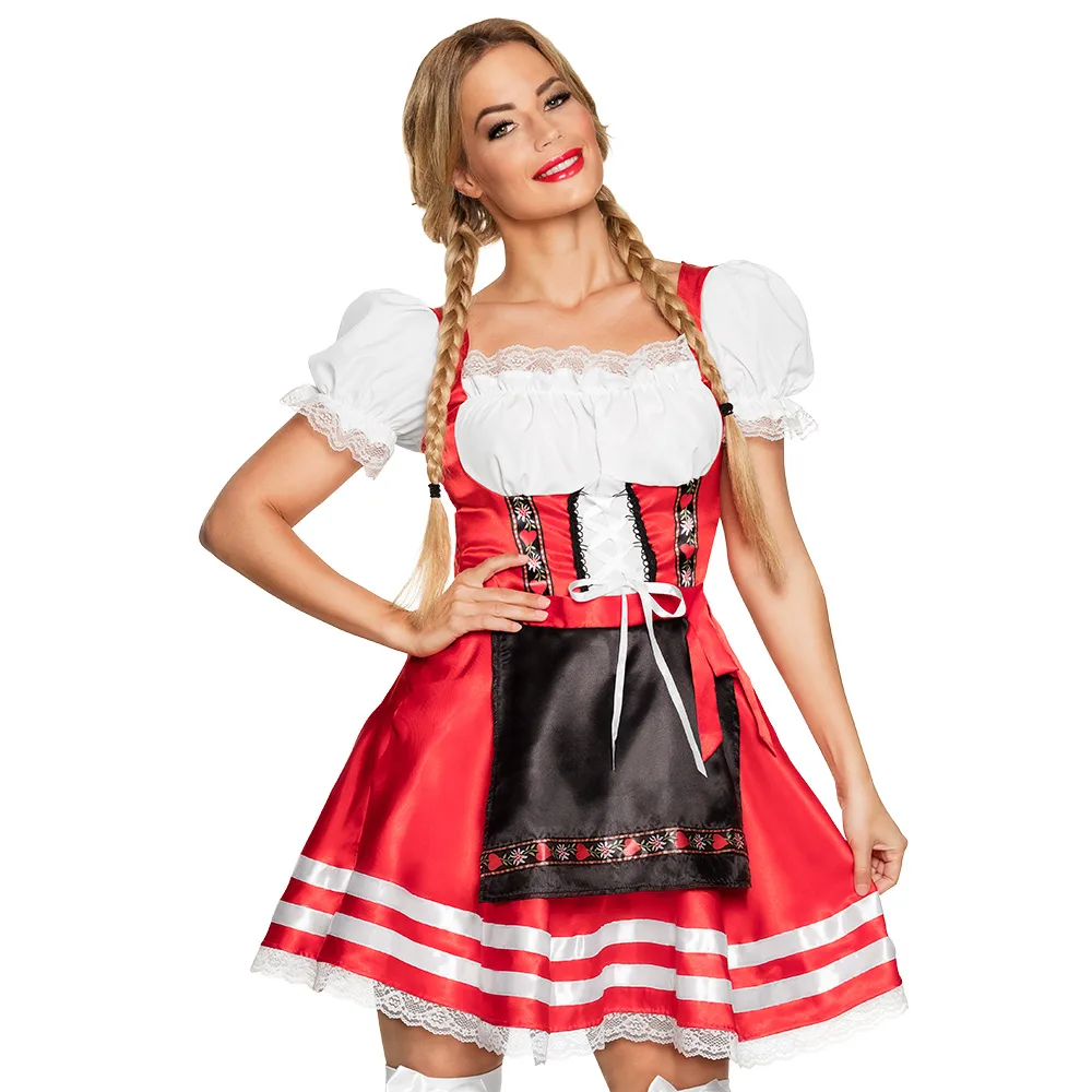 Dirndl jurk Helena rood M