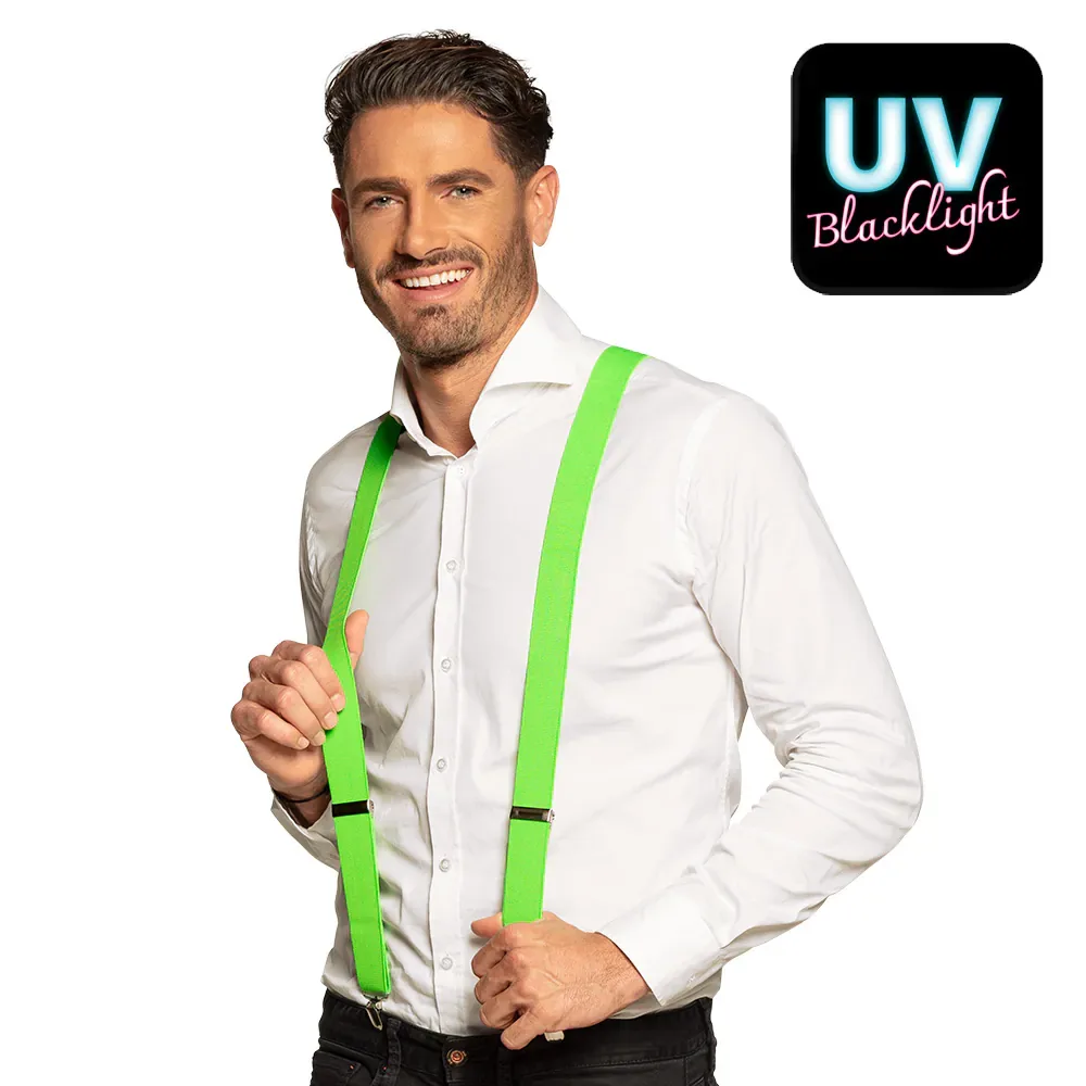 Bretels fluor groen set
