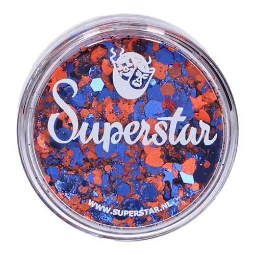 Chunky Glitter Cream oranje & blauw - Lampegat (10ml)