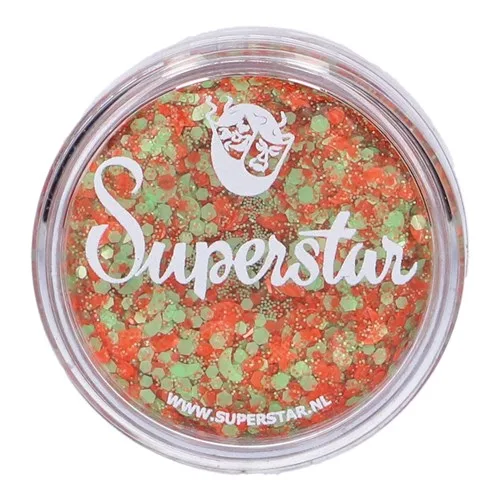 Chunky Glitter Cream oranje & groen - Kruikenstad (10ml)