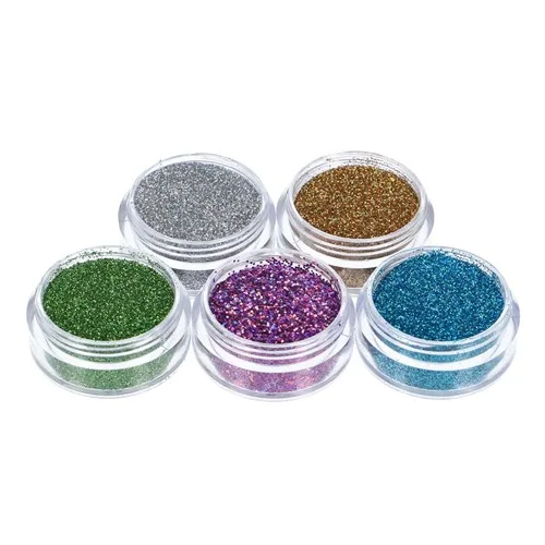 Glitterset laser voor Glitter tattoo (5 x 5ml)