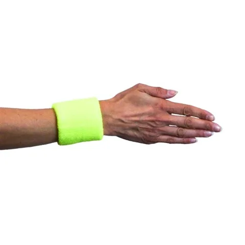 Polsbandjes neon geel (2 stuks)
