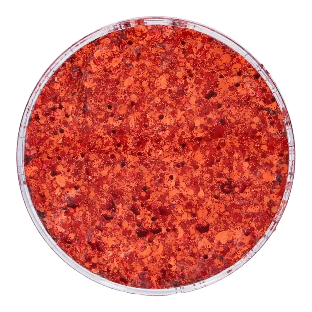 Chunky Glitter Cream Oranje & rood - Kielegat (10ml)