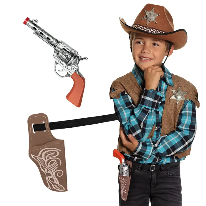 Cowboy pistool + holster set kind