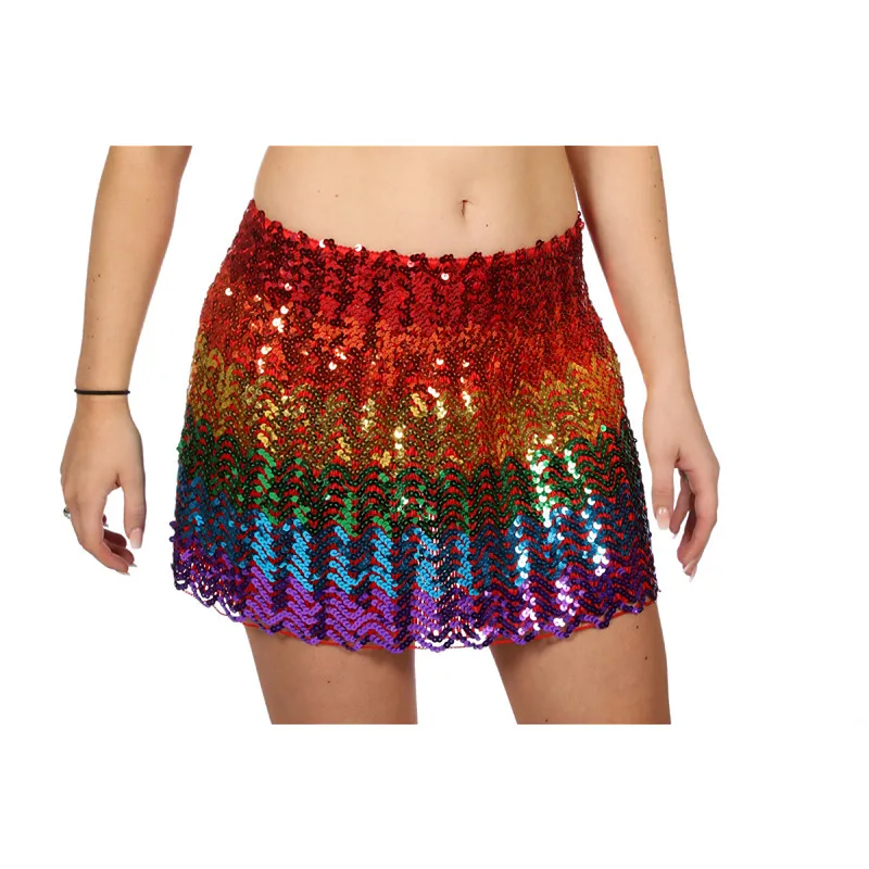 Regenboog pailletten rokje 42