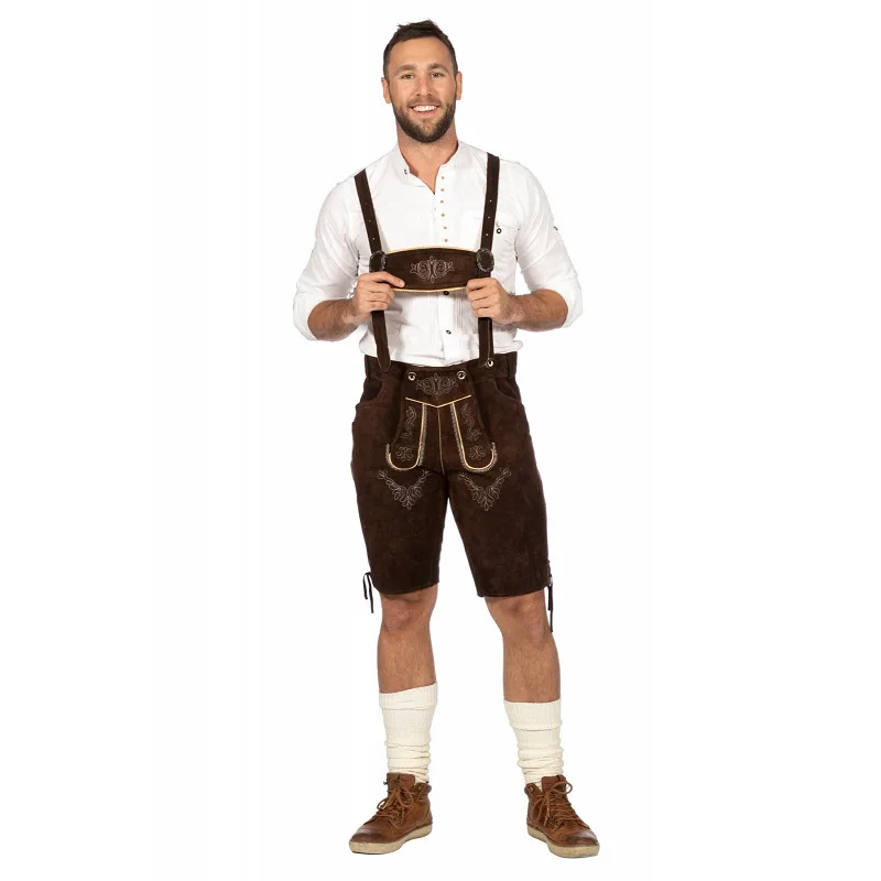 Lederhose Kort Donkerbruin - 54 (leder)
