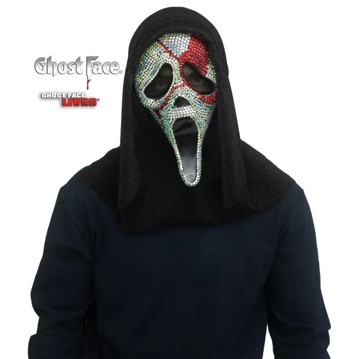 Scream Ghost Face Masker diamanten met Capuchon Officiele Licentie