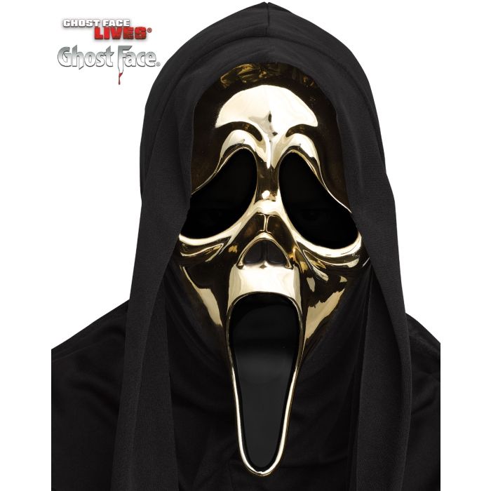 Scream Ghost Face Masker met Capuchon Officiële Licentie goud